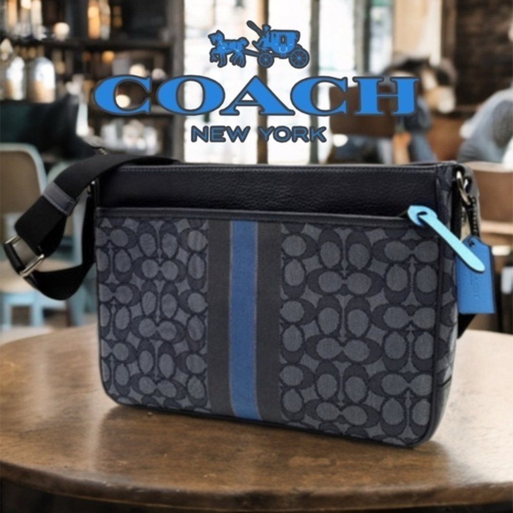 Coach Men’s Crossbody, Jacquard C 🔥🔥🔥EUC 🔥🔥🔥